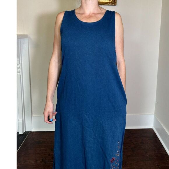 Vintage Denim Maxi Dress Size Medium - Picture 7 of 7